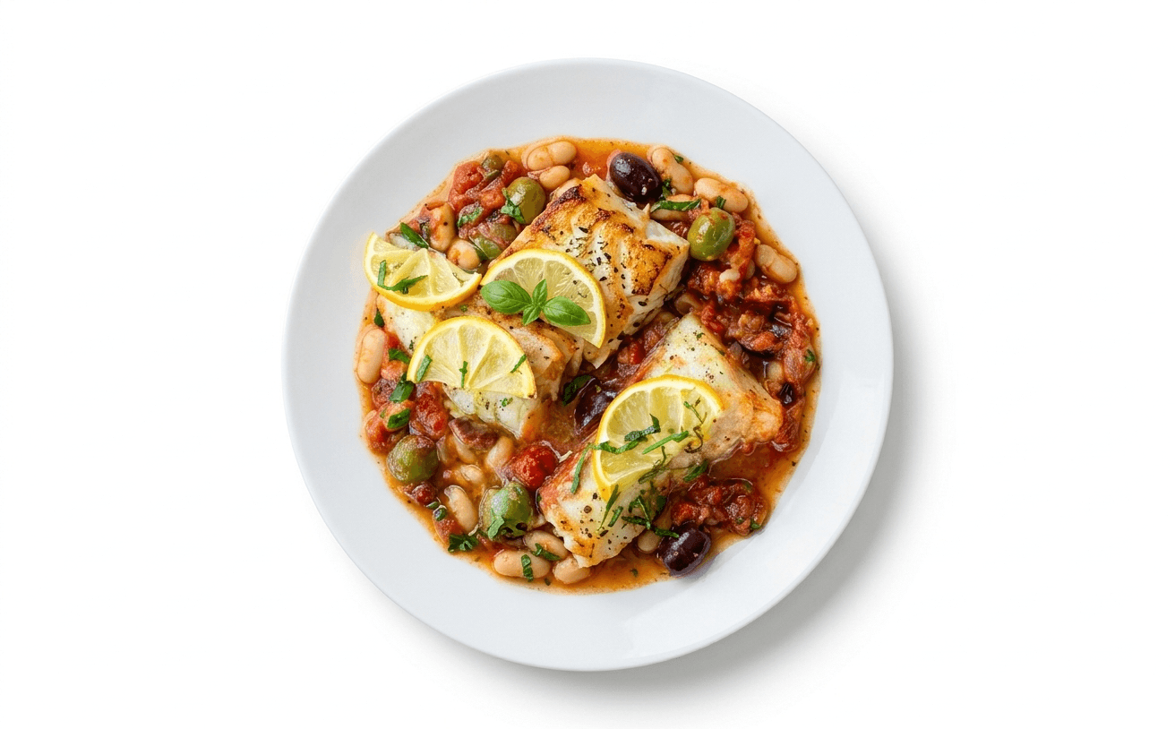 Mediterranean Baked Cod