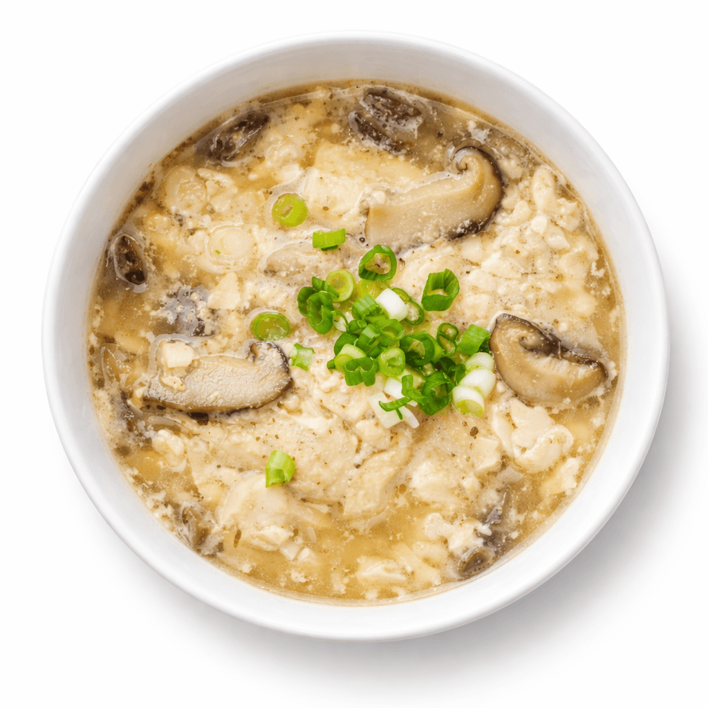 Savory Mushroom & Egg Porridge (Congee)